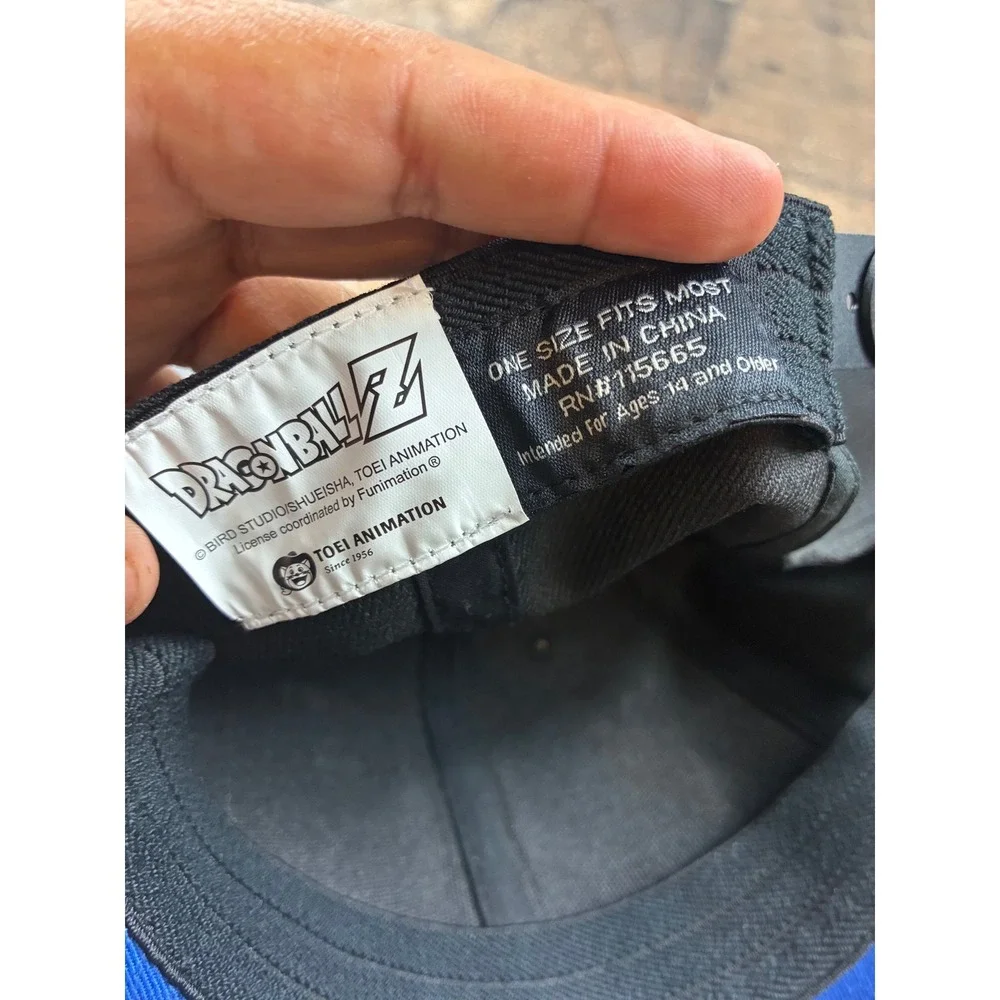 Dragon Ball Z Snapback Hat Mens OSFM Black Blue Goku vs Frieza Anime Cap Good